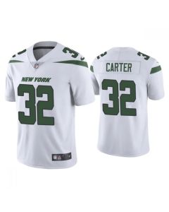 Men's New York Jets #32 Michael Carter 2021 White Vapor Untouchable Limited Stitched Jersey