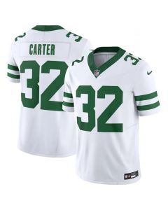 Men's New York Jets #32 Michael Carter White 2023 F.U.S.E. Vapor Limited Throwback Stitched Football Jersey