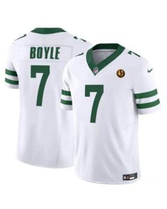 Men's New York Jets #7 Tim Boyle White 2023 F.U.S.E. Throwback With John Madden Patch Vapor Limited Stitched Football Jersey