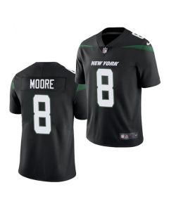 Men's New York Jets #8 Elijah Moore 2021 Black Vapor Untouchable Limited Stitched Jersey