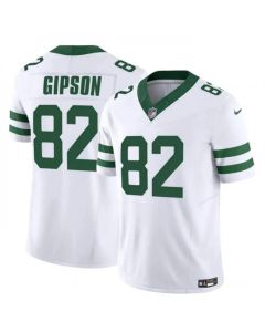 Men's New York Jets #82 Xavier Gipson 2023 F.U.S.E. White Throwback Vapor Untouchable Limited Stitched Jersey