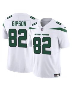 Men's New York Jets #82 Xavier Gipson 2023 F.U.S.E. White Vapor Untouchable Limited Stitched Jersey