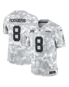 Men's New York Jets Aaron Rodgers Arctic Camo 2024 Salute to Service Limited Jersey (2024)