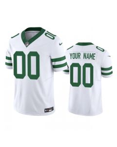 Men's New York Jets ACTIVE PLAYER Custom White 2023 F.U.S.E. Vapor Limited Throwback Stitched Football Jersey