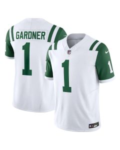 Men's New York Jets Ahmad Sauce Gardner White Classic Alternate Vapor F.U.S.E. Limited Jersey (White)
