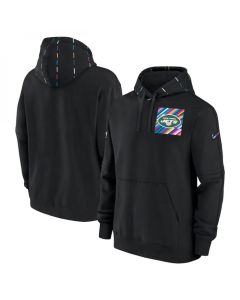 Men's New York Jets Black 2023 Crucial Catch Club Pullover Hoodie