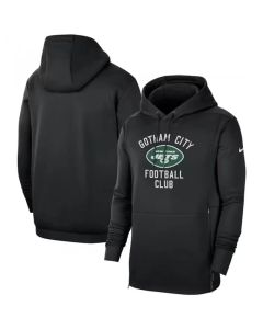 Men's New York Jets Black Local Performance Pullover Hoodie