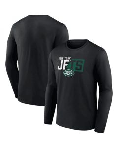 Men's New York Jets Black One Two Long Sleeve T-Shirt