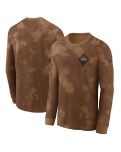 Men's New York Jets Brown 2023 Salute To Service Long Sleeve T-Shirt