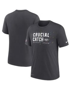Men's New York Jets Charcoal 2021 Crucial Catch Performance T-Shirt