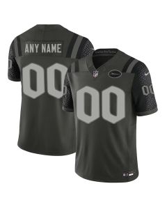 Men's New York Jets Custom Black Rivalries Collection F.U.S.E. Vapor Limited Stitched Jersey