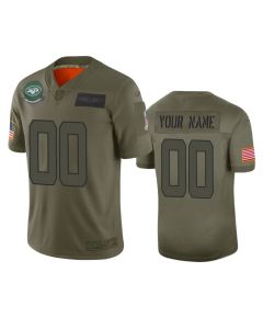 Men's New York Jets Customized 2019 Camo Salute To Service NFL Stitched Limited Jersey