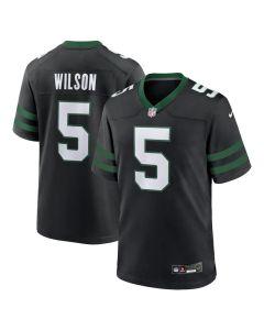 Men's New York Jets Garrett Wilson Legacy Black Alternate Game Jersey (Black)