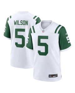 Men's New York Jets Garrett Wilson White Classic Alternate Game Jersey