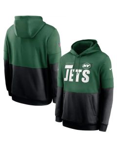 Men's New York Jets Green/Black Sideline Impact Lockup Performance Pullover Hoodie