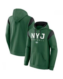 Men's New York Jets Green Call The Shot Pullover Hoodie