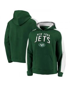 Men's New York Jets Green Game Time Arch Pullover Hoodie