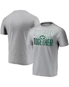 Men's New York Jets Grey Charcoal Stronger Together T-Shirt