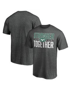Men's New York Jets Heather Charcoal Stronger Together T-Shirt