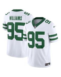Men's New York Jets Quinnen Williams Legacy White Vapor F.U.S.E. Limited Jersey