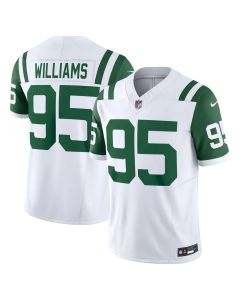 Men's New York Jets Quinnen Williams White Classic Alternate Vapor F.U.S.E. Limited Jersey