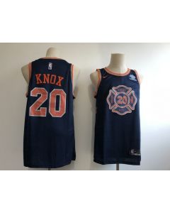 Men's New York Knicks #20 Kevin Knox Navy 2018 Draft City Edition Swingman Stitched NBA Jersey