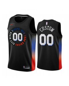 Men's New York Knicks 2020 Black City Edition Customized Stitched NBA Jersey