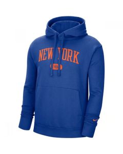 Men's New York Knicks 2021 Blue Heritage Essential Pullover Hoodie
