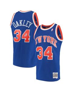 Men's New York Knicks #34 Charles Oakley Blue Swingman Jersey (Blue)