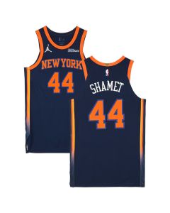 Men's New York Knicks #44 Landry Shamet Navy Stitched Basketball Jersey