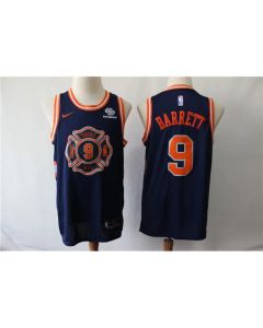 Men's New York Knicks #9 RJ Barrett Navy City Edition Swingman Stitched NBA Jersey
