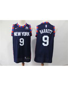 Men's New York Knicks #9 RJ Barrett Navy Stitched NBA Jersey