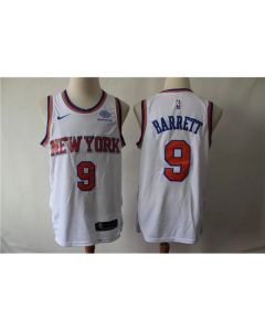 Men's New York Knicks #9 RJ Barrett White Stitched NBA Jersey