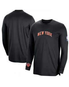 Men's New York Knicks Black 2022/23 Legend On-Court Practice Performance Long Sleeve T-Shirt