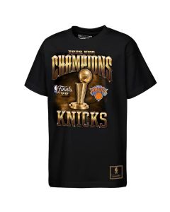 Men's New York Knicks Black 2026 NBA Finals Champions T-Shirt (Black)