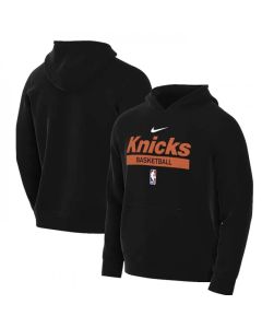 Men's New York Knicks Black Spotlight Fleece Overhead Hoodie