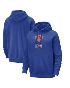 Men's New York Knicks Blue 2023/24 City Edition Essential Club Pullover Hoodie
