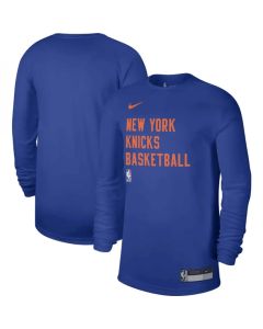 Men's New York Knicks Blue 2023/24 Legend On-Court Practice Long Sleeve T-Shirt