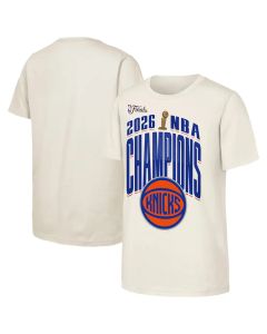 Men's New York Knicks Natural 2026 NBA Finals Champions Bold Teamwork T-Shirt