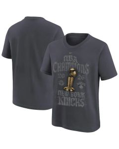 Men's New York Knicks Anthracite 2026 NBA Finals Champions Limited Edition Locker Room T-Shirt