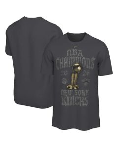 Men's New York Knicks Gray 2026 NBA Finals Champions Limited Edition Locker Room T-Shirt
