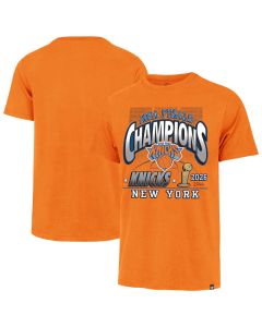 Men's New York Knicks Orange 2026 NBA Finals Champions Franklin T-Shirt