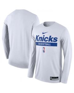 Men's New York Knicks White 2022/23 Legend On-Court Practice Performance Long Sleeve T-Shirt