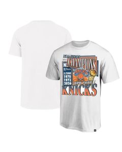 Men's New York Knicks White Three-Time NBA Finals Champions Big & Tall T-Shirt