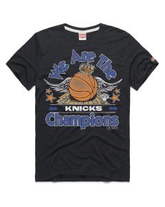 Men's New York Knicks x Queen Homage Charcoal 2026 NBA Finals Champions Tri-Blend T-Shirt