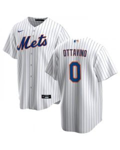 Men's New York Mets #0 Adam Ottavino White Cool Base Stitched Jersey