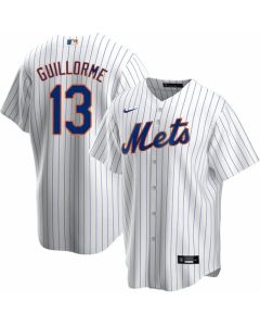 Men's New York Mets #13 Luis Guillorme White Cool Base Stitched Baseball Jersey