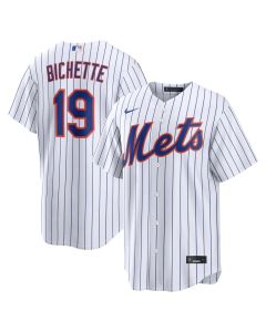 Men's New York Mets #19 Bo Bichette Nike White Home Replica Jersey (Style 2)