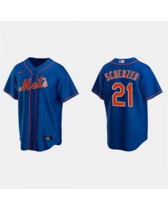 Men's New York Mets #21 Max Scherzer Royal Cool Base Stitched Baseball Jersey