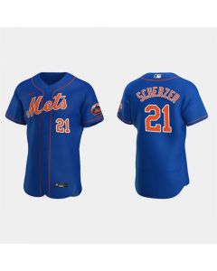 Men's New York Mets #21 Max Scherzer Royal Flex Base Stitched Jersey